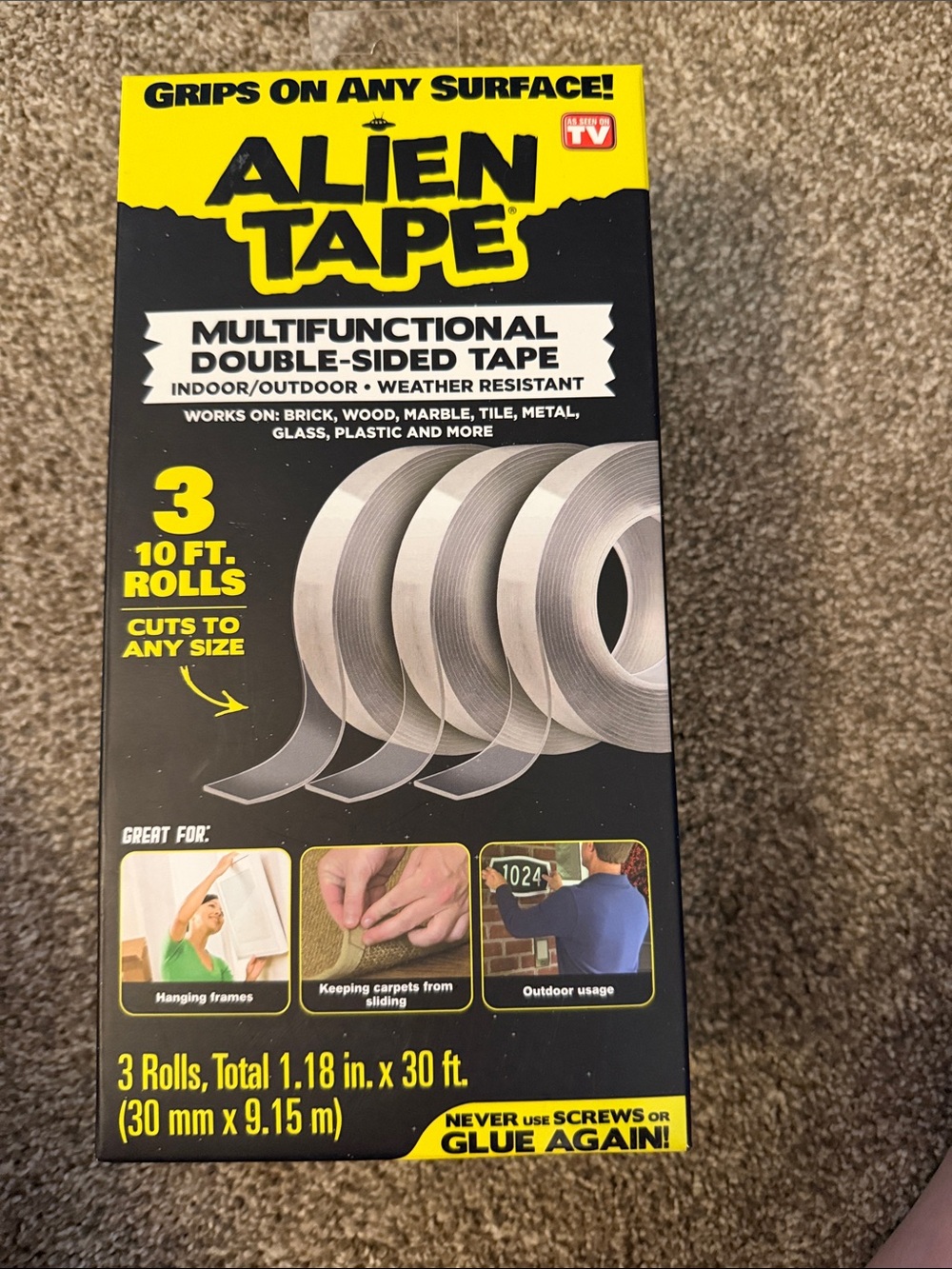 As Seen On TV Alien Tape - Black & Yellow Packaging